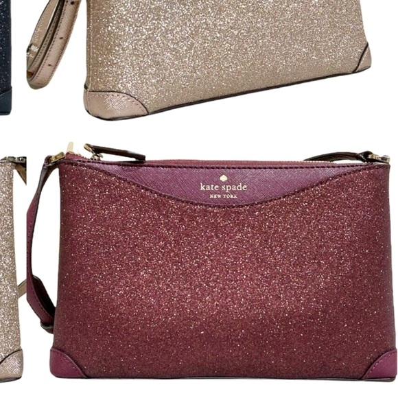 ⭐️HP⭐️ NWT kate spade SPARKLE crossbody burgundy red - Picture 4 of 4